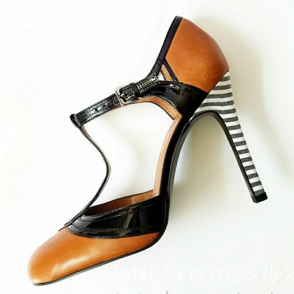 Oh...Deer Mary Jane black patent-leather & tan